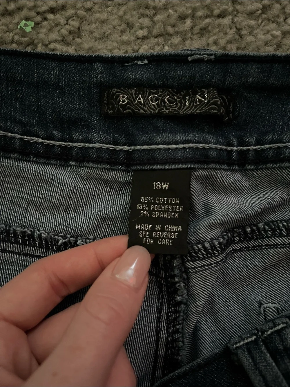 Baccini Blue Stretch Denim Shorts Size 18W - Picture 7 of 7